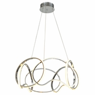 T1042-CH Thumprints Chrome Irvine Dining Chandelier