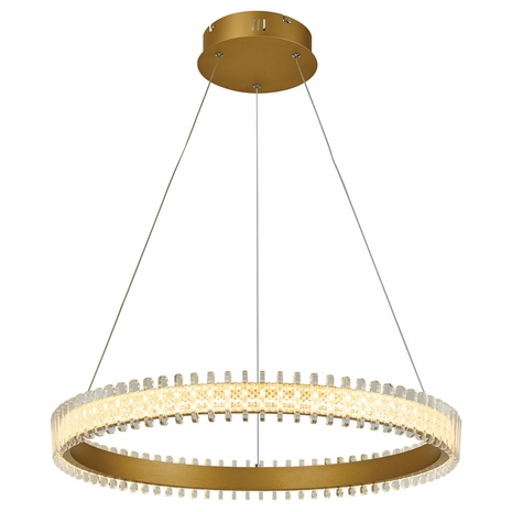 T1045-BG Thumprints Brushed Gold Fusion Dining Chandelier