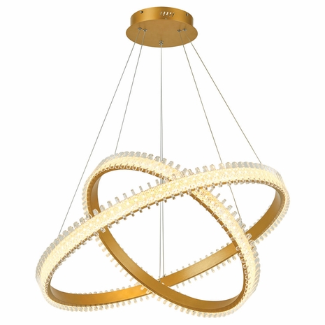 T1048-BG Thumprints Brushed Gold Fusion Foyer Chandelier