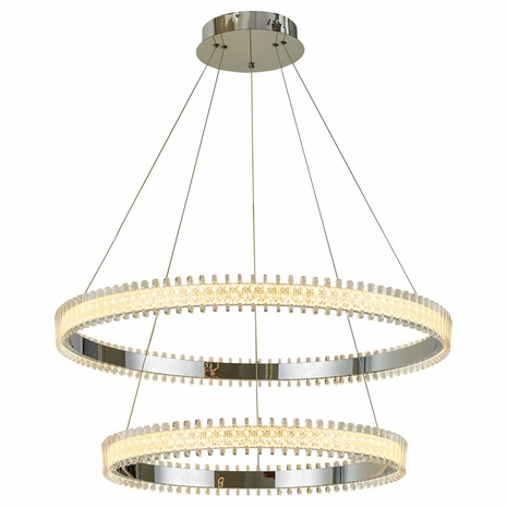T1048-CH Thumprints Chrome Fusion Foyer Chandelier