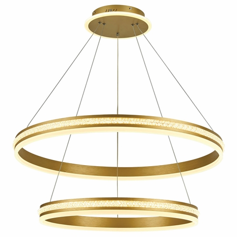 T1052-BG Thumprints Brushed Gold Aurora Dining Chandelier