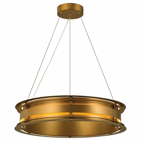 T1055-AG Thumprints Antique Gold Bristol Dining Chandelier