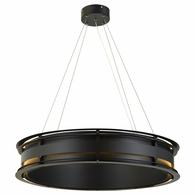 T1055-BK Thumprints Black Bristol Dining Chandelier