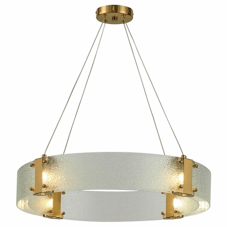 T1060-G Thumprints Lyra Gold Dining Chandelier