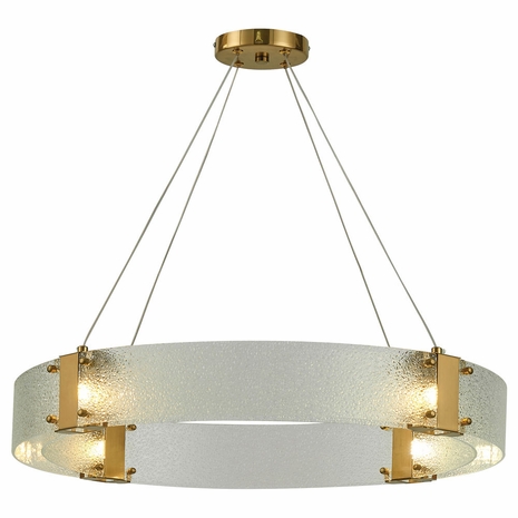 T1062-G Thumprints Lyra Gold Dining Chandelier