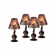 TC17037 Springdale 9.25H Dormia 4-Piece Mosaic Candle Holder Set (Candles Not Included)