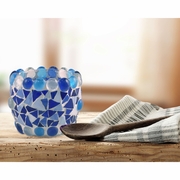 TC17038 Springdale 2.75H Mazaria 4-Piece Mosaic Candle Holder Set (Candles Not Included)