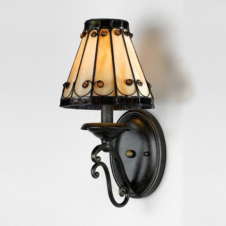 TF8766IB Quoizel Lighting Felice One-Light Imperial Bronze Tiffany Wall Sconce Light Display Light