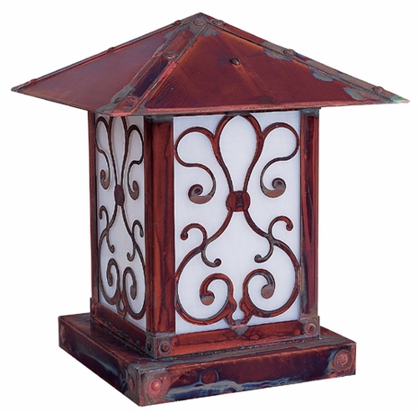 TRC-9 Arroyo Craftsman 9" Timber Ridge Column Mount With Arrow Filigree