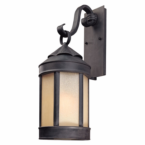 Troy Andersons Forge Exterior 1Lt Wall Lantern Fluorescent with Aged Iron Finish