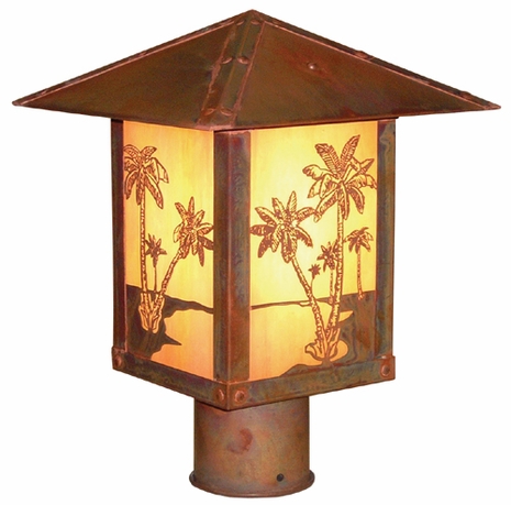 TRP-9 Arroyo Craftsman 9" Timber Ridge Post Mount With Arrow Filigree