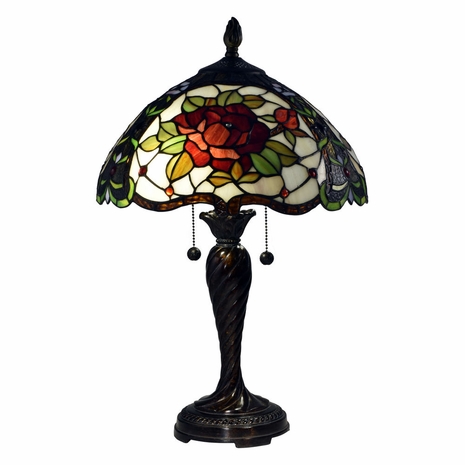 TT17074 Dale Tiffany Tiffany Rose Tiffany Table Lamp