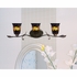 TW14173 Springdale 28.5W 3-Light Amber Shell Mosaic Art Glass Vanity Light