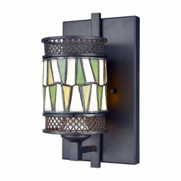 TW17019 Dale Tiffany Rainy Slate Tiffany Wall Sconce