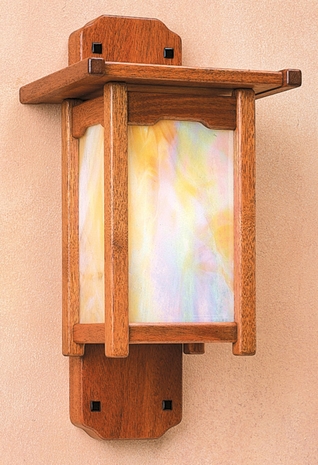 TWS-9 Arroyo Craftsman Thorsen Mahogany Wood Wall Sconce with Open Top