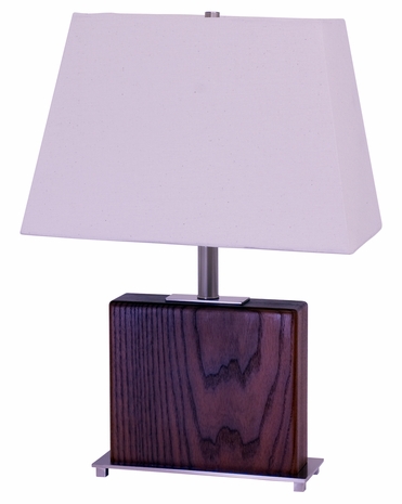 VH250A-SN House of Troy Vermont Carmelized Ash 22" Table Lamp with Satin Nickel Accents