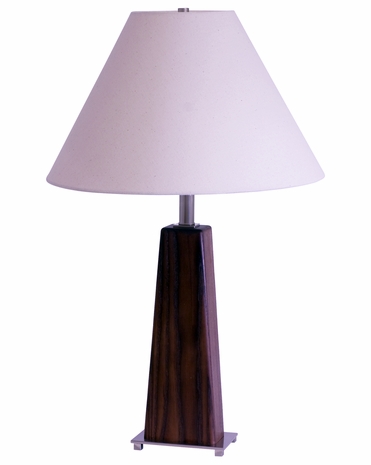 VH255A-SN House of Troy Vermont Carmelized Ash 28" Table Lamp with Satin Nickel Accents