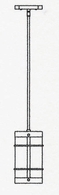 VSH-7NR Arroyo Craftsman 7" Valencia Outdoor Stem Mount Pendant Light - No Roof
