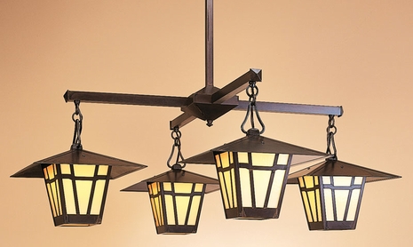 WCH-12-4 Arroyo Craftsman Twelve-inch Westmoreland Four-Light Chandelier