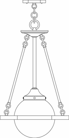 WOH-14 Arroyo Craftsman Woodlawn 1 Light Pendant