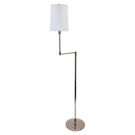 WOL400-PN House of Troy Wolcott Swing Arm Floor Lamp In Polished Nickel