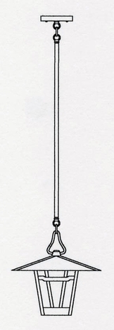 WSH-12 Arroyo Craftsman Twelve-inch Westmoreland Stem-Hung Hanging Pendant