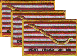 1st Navy Jack Flag Patch<br>Pack of 3