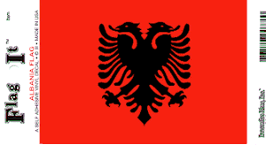 Albania Flag Decal<br>Pack of 6