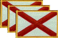 Alabama Flag Patch<br>Pack of 3
