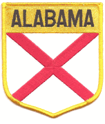 Alabama Flag Shield Patch<br>Pack of 3
