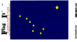 Alaska Flag Decal<br>Pack of 6