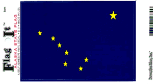 Alaska Flag Decal<br>Pack of 6