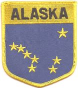 Alaska Flag Shield Patch<br>Pack of 3