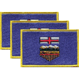 Embroidered Iron-on Badge Manitoba Blue Shield Patch - Embroidered Iron-On Crest Badge Canada Provincial Flag