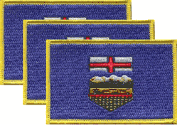 Alberta Flag Patch<br>Pack of 3