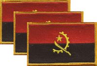 Angola Flag Patch<br>Pack of 3
