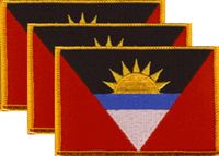Antigua Flag Patch<br>Pack of 3