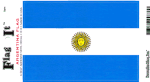 Argentina Flag Decal<br>Pack of 6