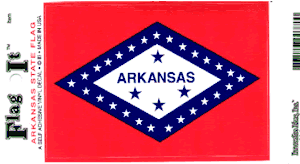 Arkansas Flag Decal<br>Pack of 6