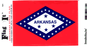 Arkansas Flag Decal<br>Pack of 6