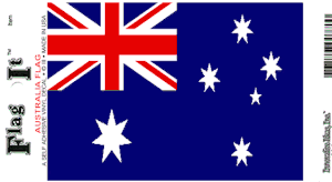 Australia Flag Decal<br>Pack of 6