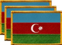 Azerbaijan Flag Patch<br>Pack of 3