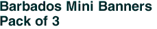 Barbados Mini Banners <br>Pack of 3