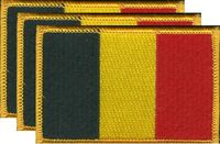 Belgium Flag Patch<br>Pack of 3