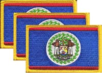 Belize Flag Patch<br>Pack of 3