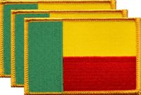 Benin Flag Patch<br>Pack of 3
