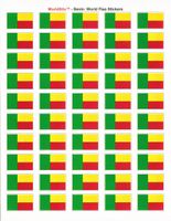 Benin Sheet of 50 Stickers