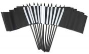 Black Miniature Flags - 12 Pack