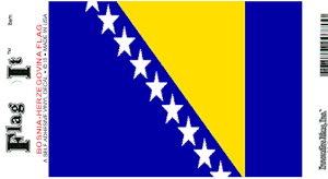 Bosnia-Herzegovina Flag Decal<br>Pack of 6