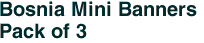 Bosnia Mini Banners <br>Pack of 3